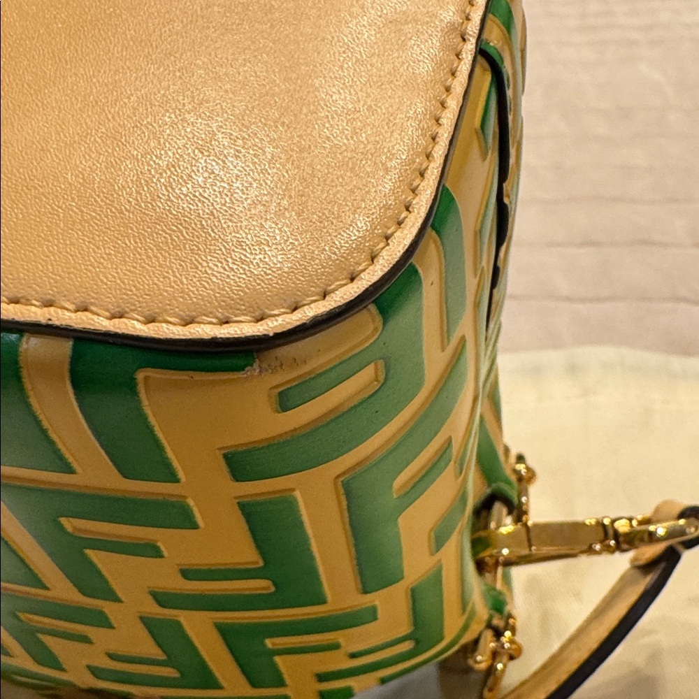 Fendi Iconic Mon Tresor Bucket Bag in Zucca Embossed Leather - Picture 10 of 16